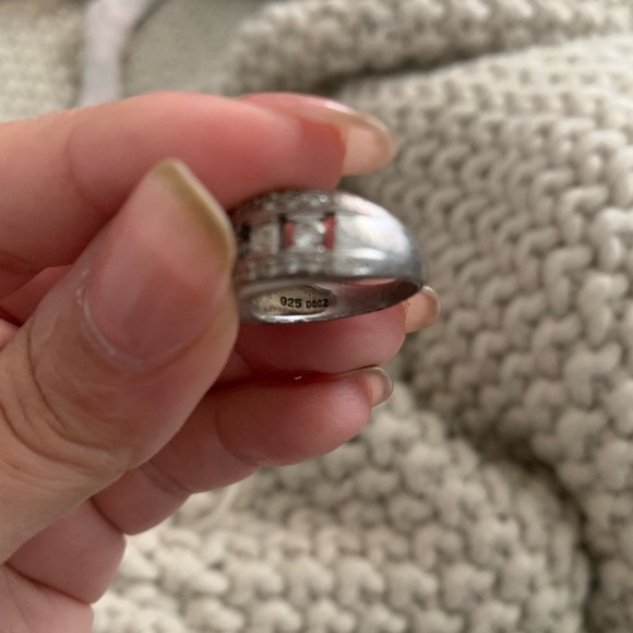 Sterling silver & CZ promise ring - Picture 3 of 3